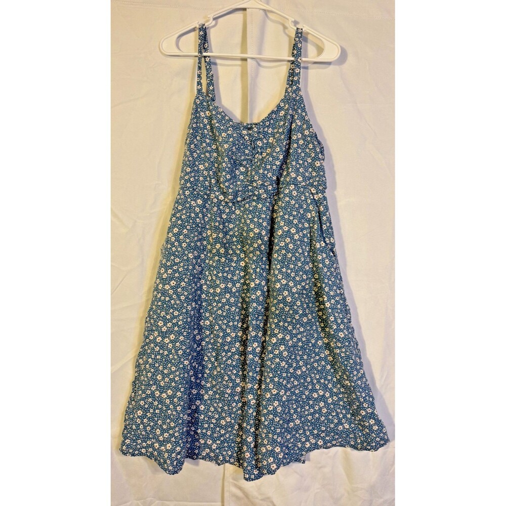 Torrid Sundress Floral Boho Romantic Women's Plus 0X 00 14/16 Cottagecore Blue